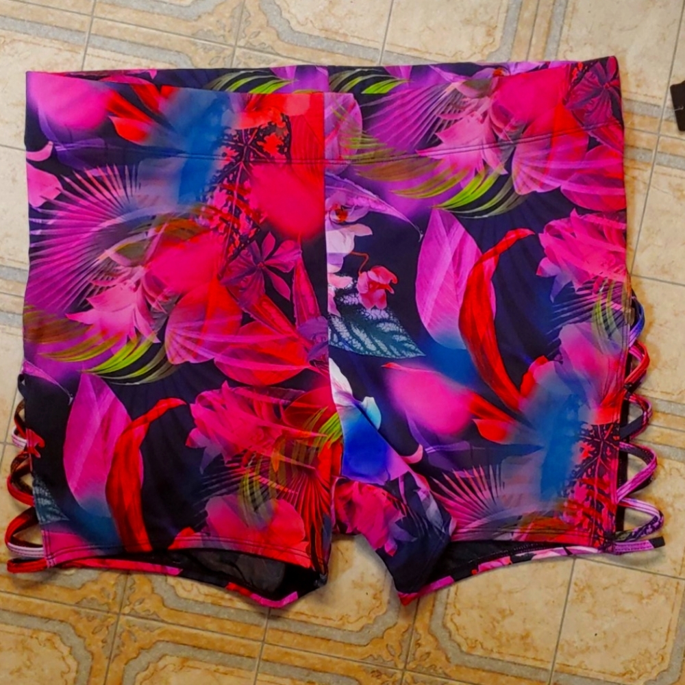 Torrid lattice side active swim short size 1
